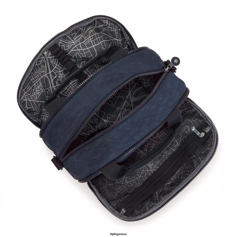 Kipling pochettes bleu bleu femmes trousse de toilette palmier plage FPRN545