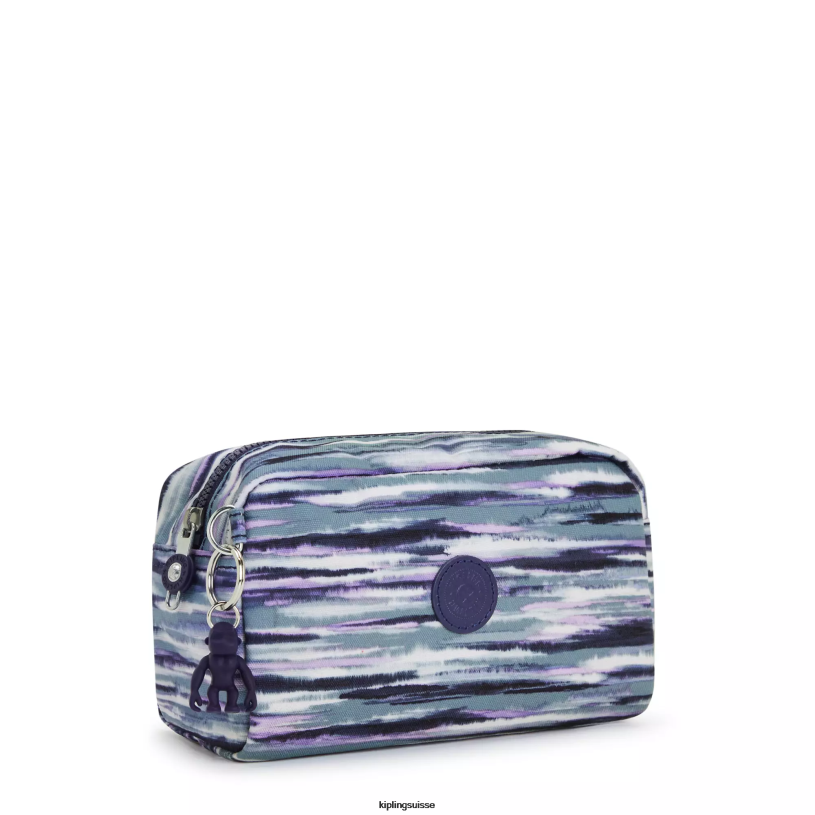 Kipling pochettes brosse rayures femmes pochette imprimée brillante FPRN528