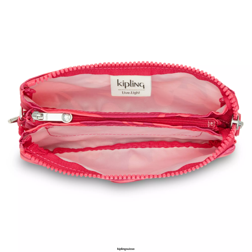 Kipling pochettes fleur de corail femmes créativité grande pochette imprimée FPRN304