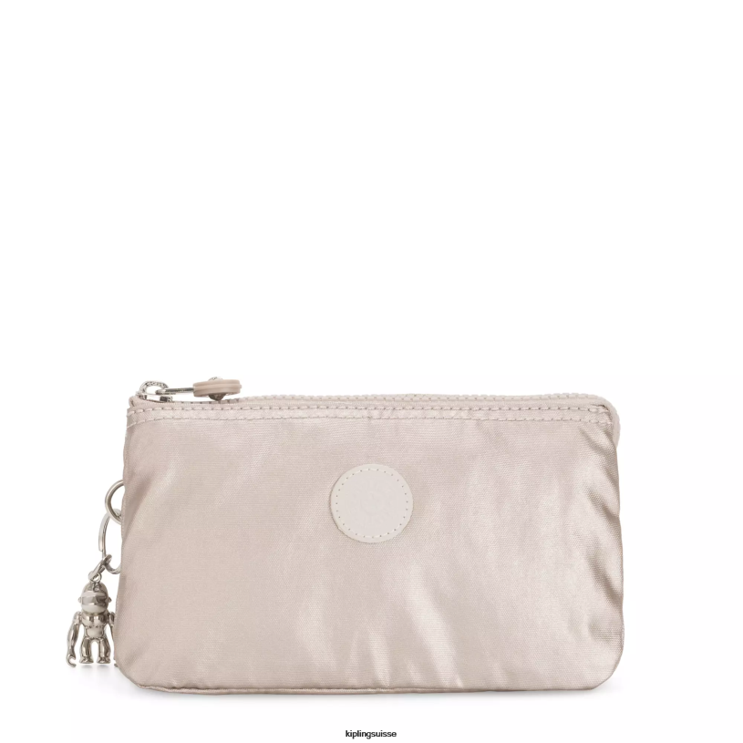 Kipling pochettes lueur métallique femmes grande pochette métallisée créativité FPRN548