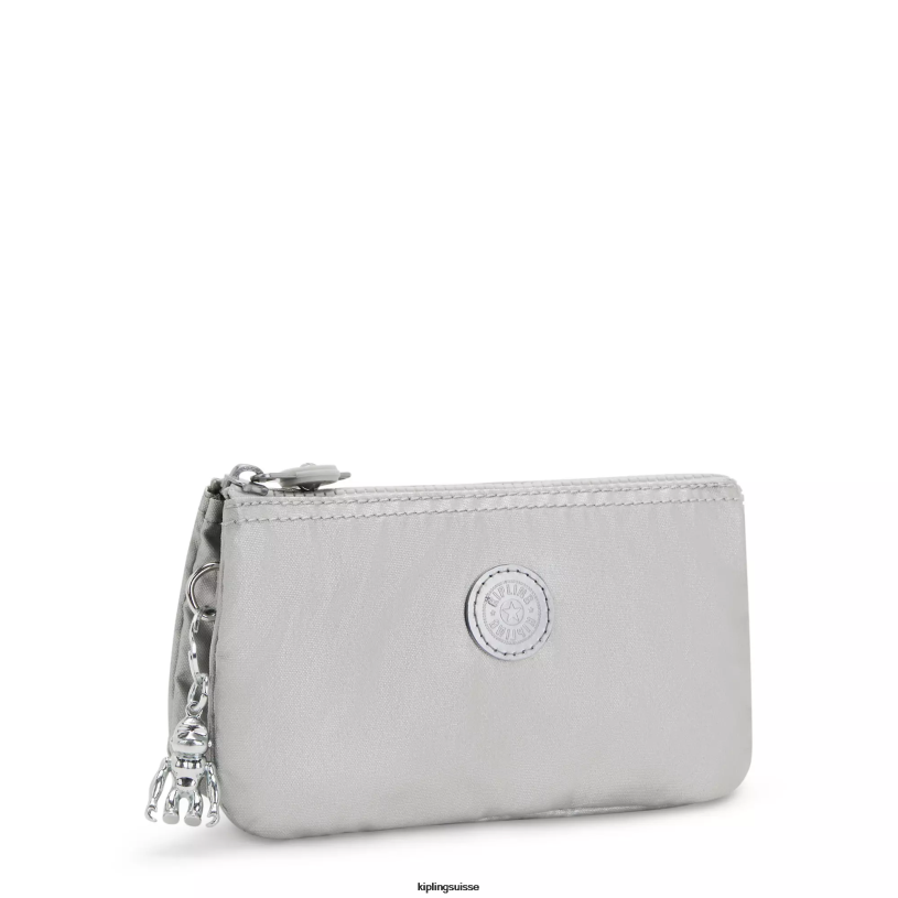 Kipling pochettes métallique brillant femmes grande pochette métallisée créativité FPRN547