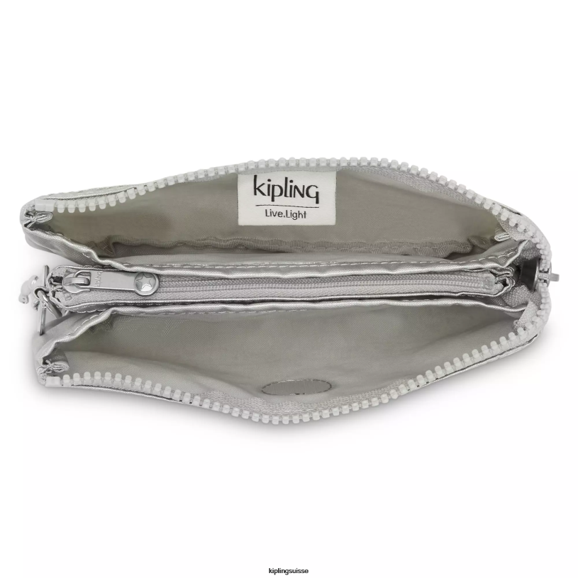 Kipling pochettes métallique brillant femmes grande pochette métallisée créativité FPRN547