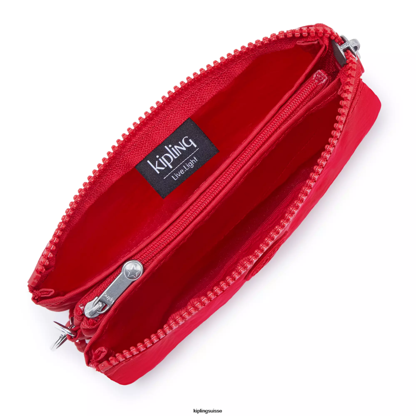 Kipling pochettes rouge rouge femmes grande pochette créativité FPRN538