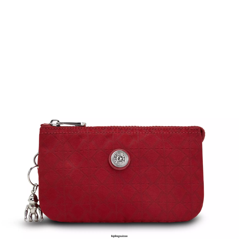 Kipling pochettes signature rouge femmes grande pochette créativité FPRN606