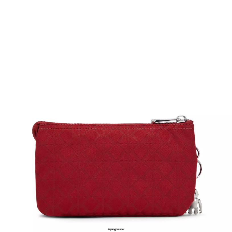 Kipling pochettes signature rouge femmes grande pochette créativité FPRN606