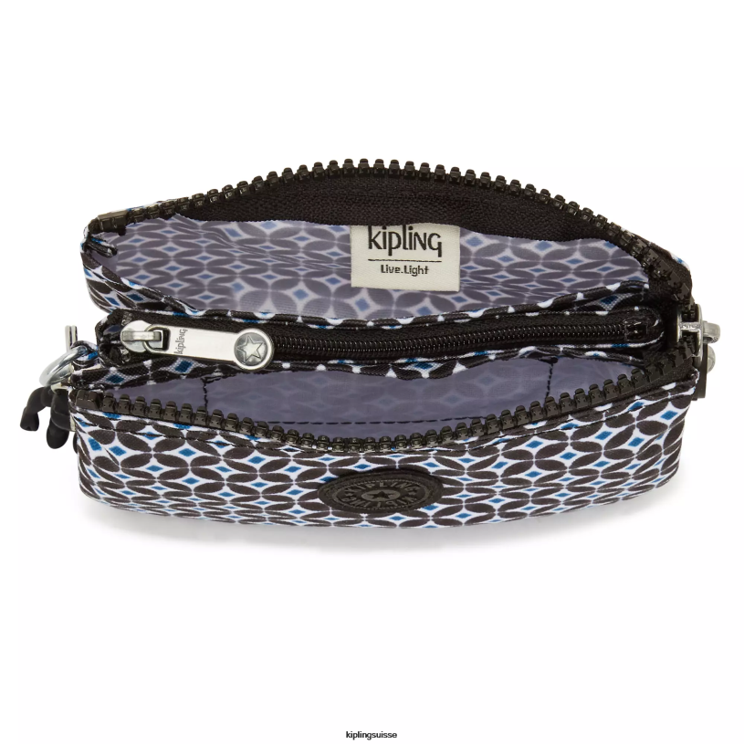 Kipling pochettes tuile noirâtre femmes petite pochette imprimée créativité FPRN557