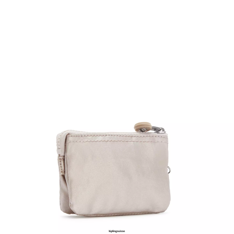 Kipling porte-clés lueur métallique femmes porte-clés métallisé mini pochette créativité FPRN611