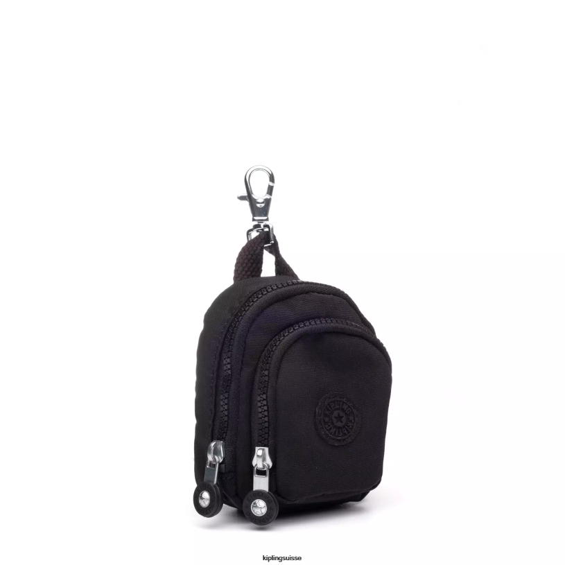 Kipling porte-clés vrai noir femmes mini porte-clés séoul FPRN616