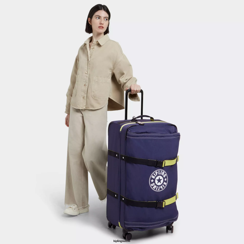 Kipling bagages à roulettes marine ultime femmes grand bagage à roulettes spontané FPRN520