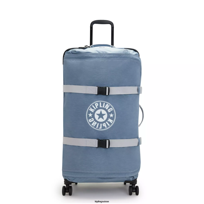 Kipling bagages à roulettes pinceau bleu c femmes grand bagage à roulettes spontané FPRN521