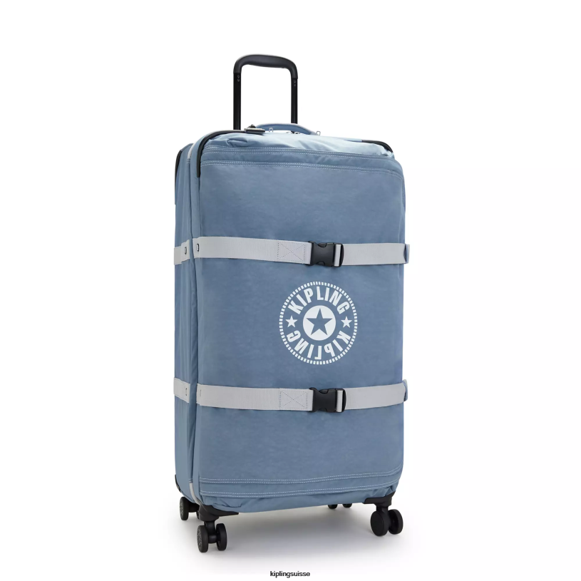 Kipling bagages à roulettes pinceau bleu c femmes grand bagage à roulettes spontané FPRN521