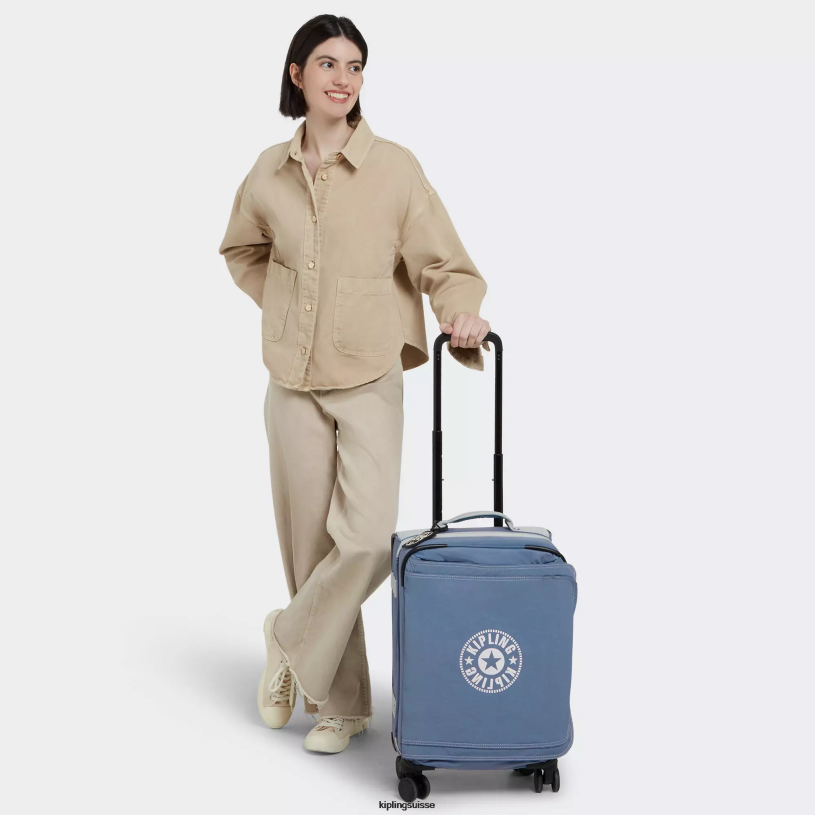 Kipling bagages à roulettes pinceau bleu c femmes petit bagage roulant spontané FPRN507