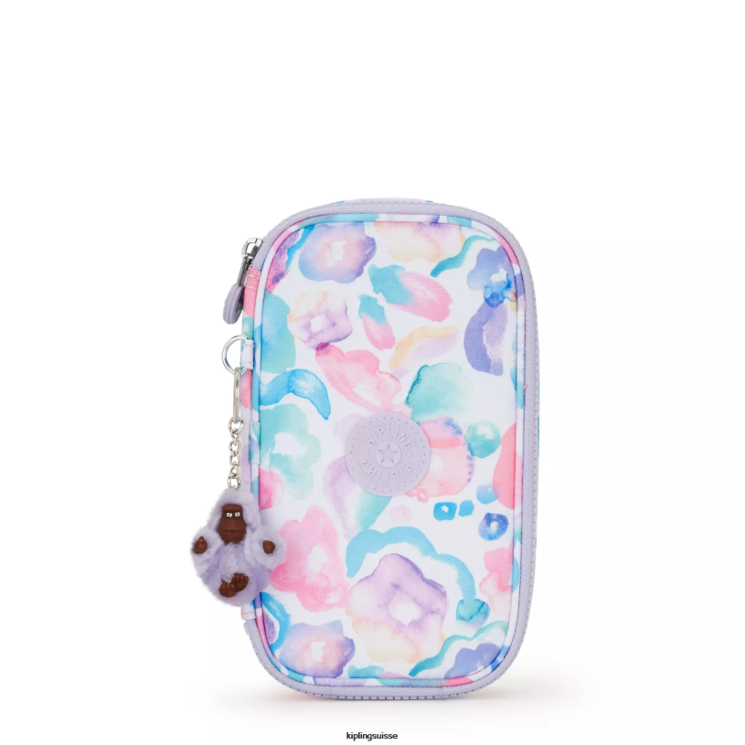 Kipling stylos et étuis à crayons fleurs aquatiques femmes Etui imprimé 50 stylos FPRN595