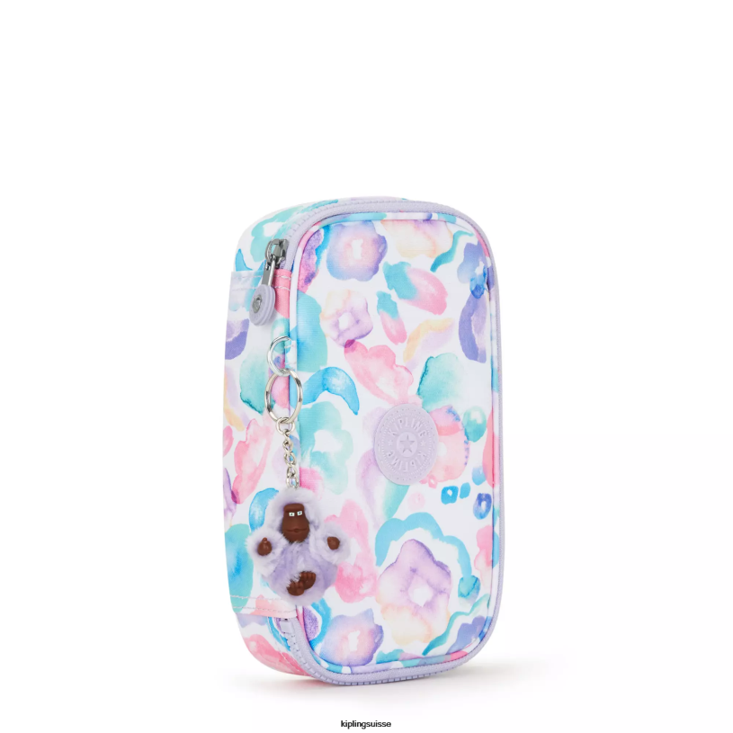 Kipling stylos et étuis à crayons fleurs aquatiques femmes Etui imprimé 50 stylos FPRN595