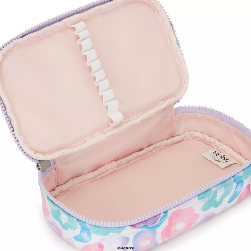 Kipling stylos et étuis à crayons fleurs aquatiques femmes Etui imprimé 50 stylos FPRN595