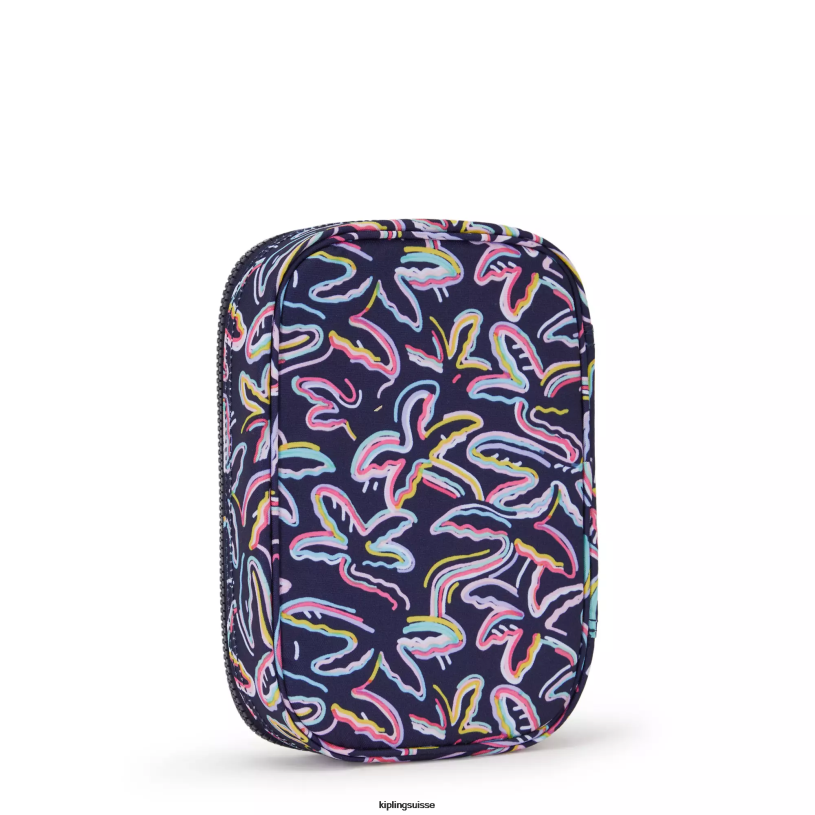 Kipling stylos et étuis à crayons impression de fête des palmiers femmes Etui imprimé 100 stylos FPRN589