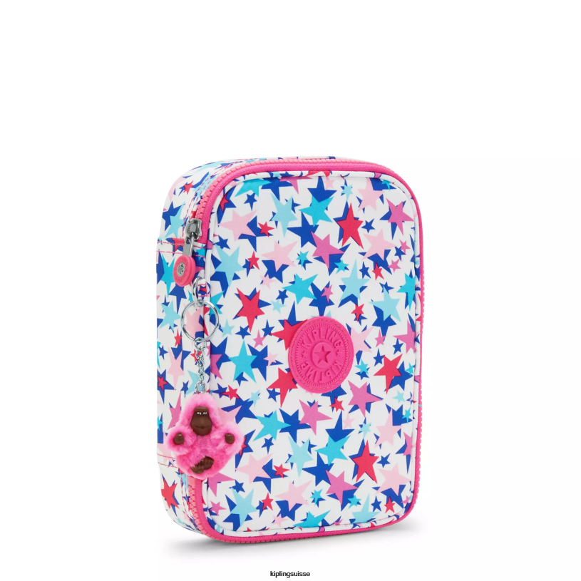 Kipling stylos et étuis à crayons étoiles de pavot femmes Etui imprimé 100 stylos FPRN587