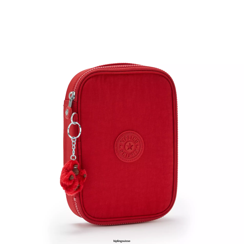 Kipling stylos et étuis à crayons ton sur ton cerise femmes Etui 100 stylos FPRN571