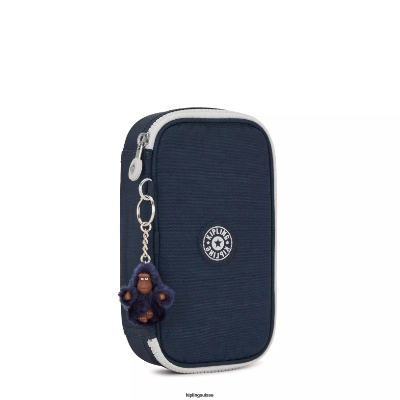 Kipling stylos et étuis à crayons vrai bleu gris femmes Etui 50 stylos FPRN598