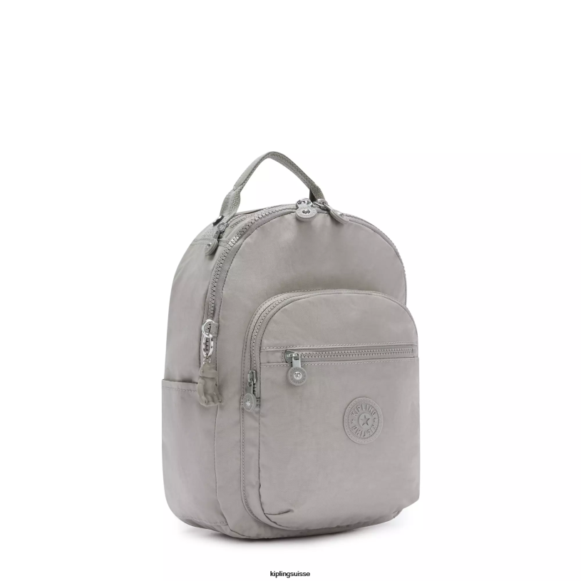 Kipling monogrammable gris gris femmes petit sac à dos pour tablette séoul FPRN419