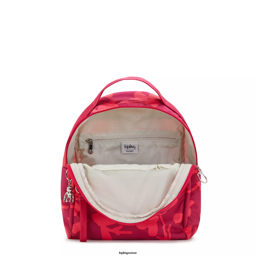 Kipling petits sacs à dos fleurs de corail femmes sac à dos imprimé kae FPRN376