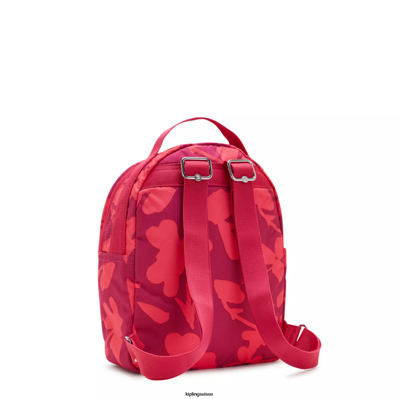 Kipling petits sacs à dos fleurs de corail femmes sac à dos imprimé kae FPRN376