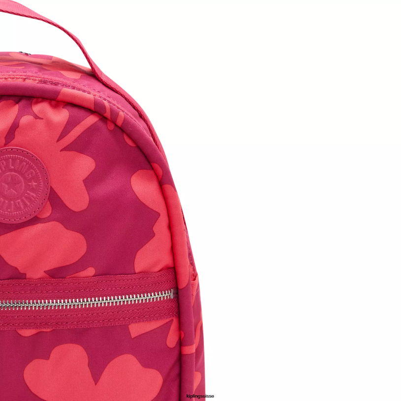 Kipling petits sacs à dos fleurs de corail femmes sac à dos imprimé kae FPRN376