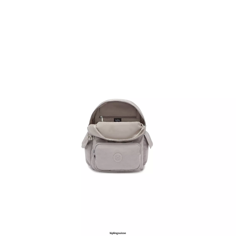 Kipling petits sacs à dos gris gris femmes city ​​pack petit sac à dos FPRN406