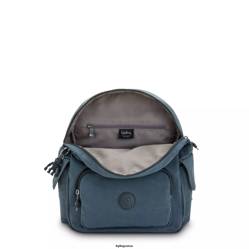 Kipling petits sacs à dos gris nocturne femmes city ​​pack petit sac à dos FPRN405