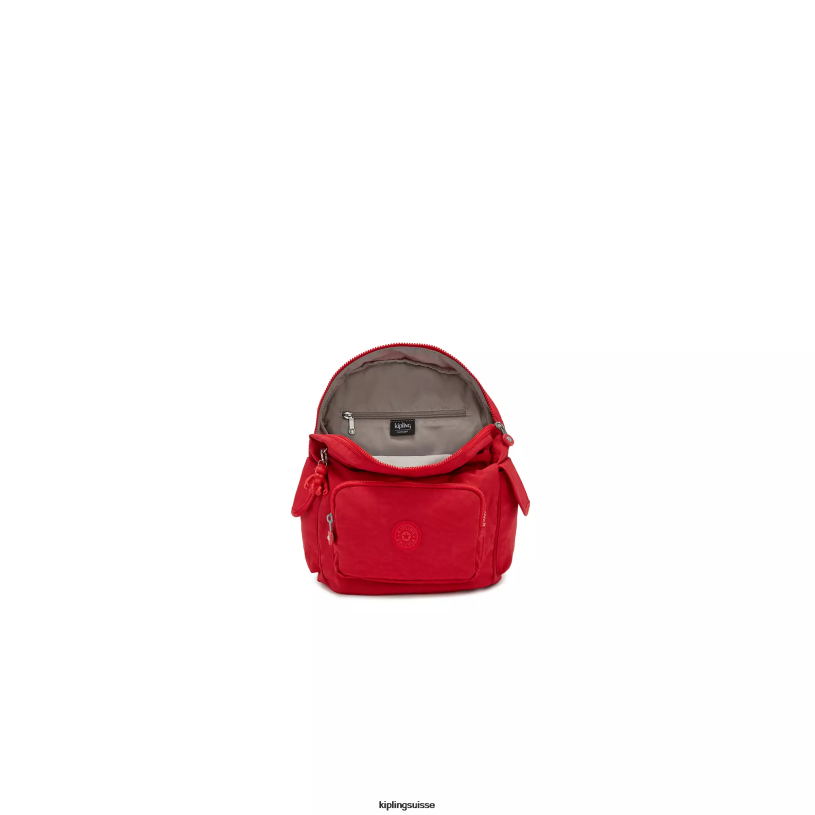 Kipling petits sacs à dos rouge rouge femmes city ​​pack petit sac à dos FPRN409