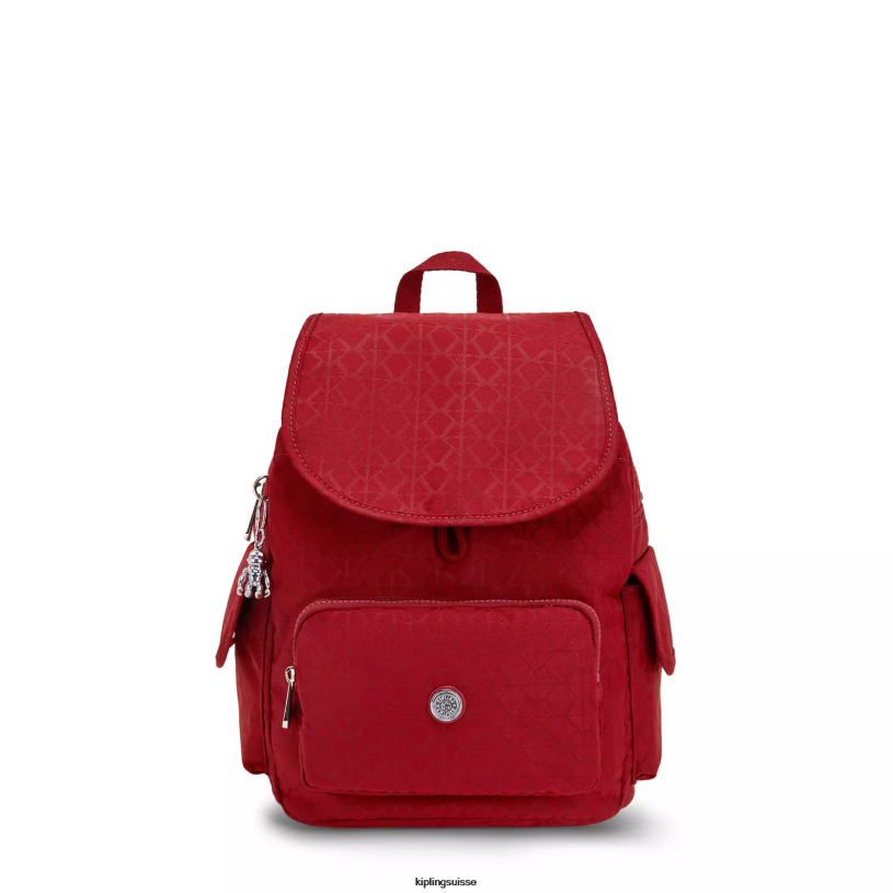 Kipling petits sacs à dos signature rouge femmes city ​​pack petit sac à dos FPRN357