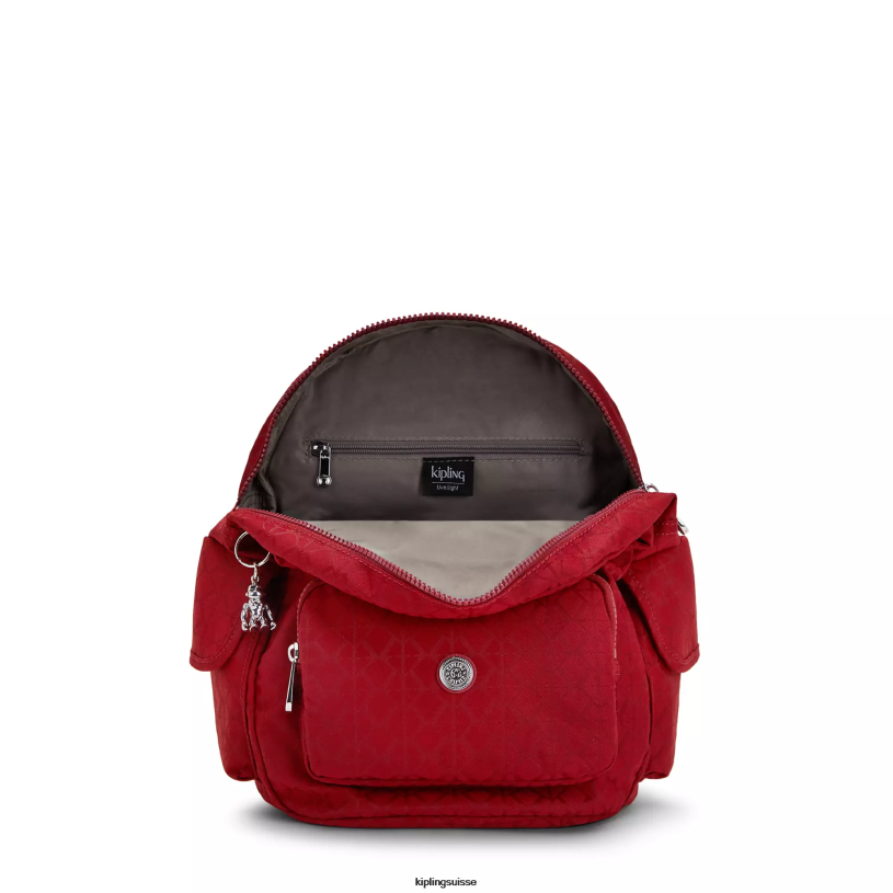 Kipling petits sacs à dos signature rouge femmes city ​​pack petit sac à dos FPRN357