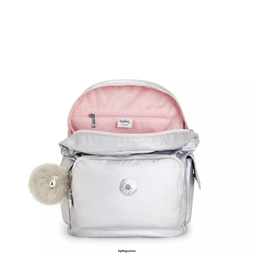 Kipling sacs à dos de mode bonbons métalliques femmes city ​​pack sac à dos métallisé FPRN341