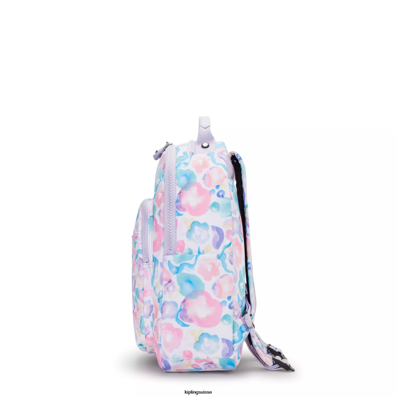 Kipling sacs à dos de mode fleurs aquatiques femmes petit sac à dos pour tablette imprimé séoul FPRN349