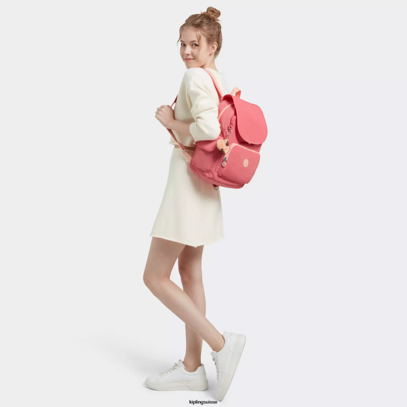 Kipling sacs à dos de mode rose joyeux femmes sac à dos city pack FPRN355