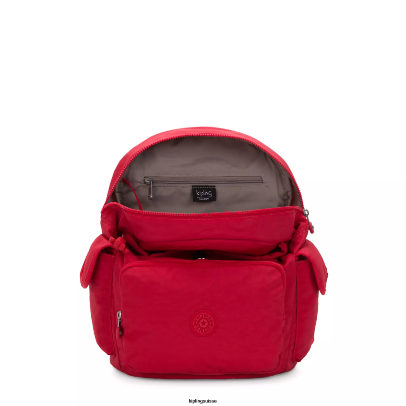 Kipling sacs à dos de mode rouge rouge femmes sac à dos city pack FPRN354