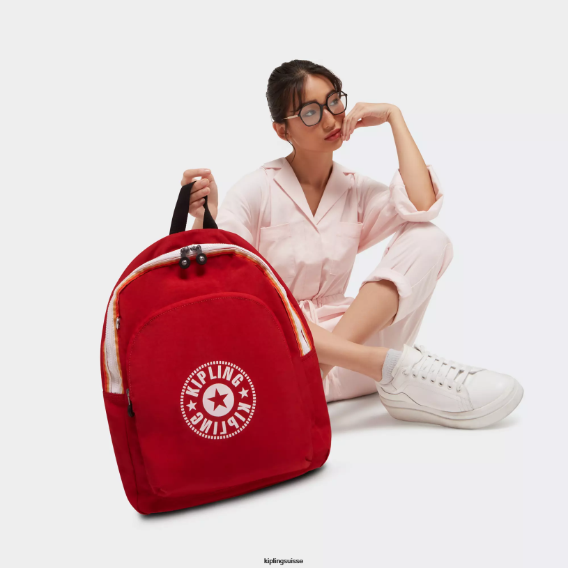 Kipling sacs à dos de mode rouge rouge femmes sac à dos moyen curtis FPRN374