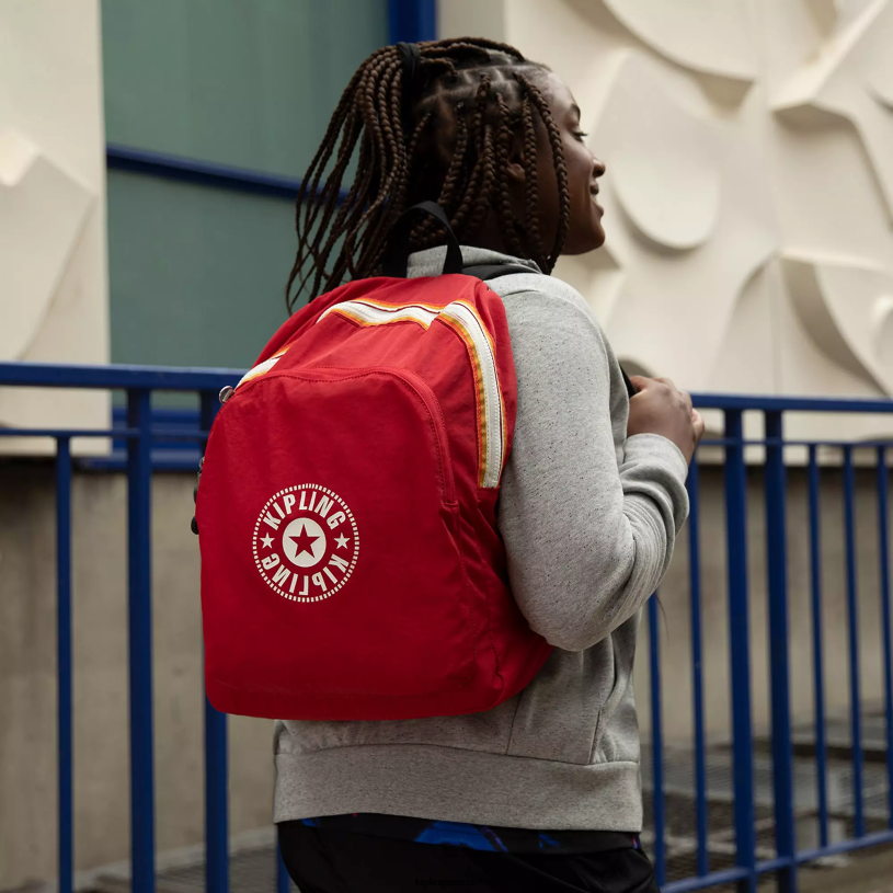 Kipling sacs à dos de mode rouge rouge femmes sac à dos moyen curtis FPRN374