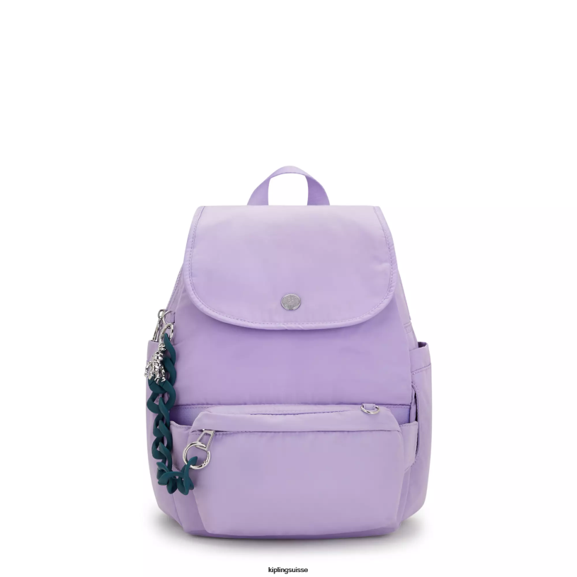 Kipling sacs à dos de mode vt glace lavande femmes city ​​pack petit sac à dos convertible victoria tang FPRN361