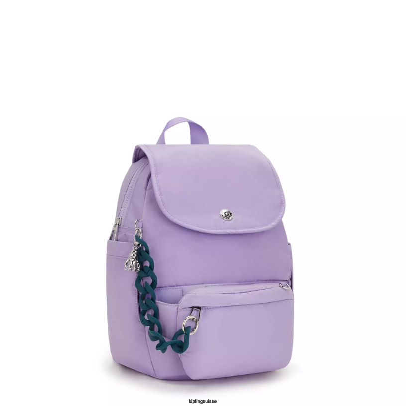 Kipling sacs à dos de mode vt glace lavande femmes city ​​pack petit sac à dos convertible victoria tang FPRN361