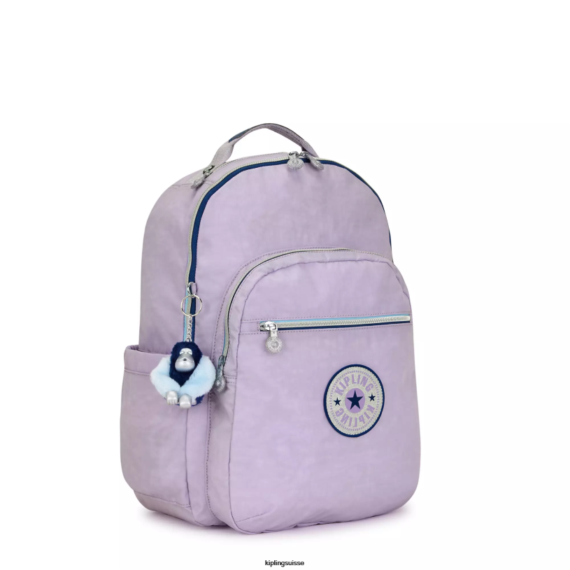 Kipling sacs à dos pour ordinateur portable amusement lilas sans fin femmes grand sac à dos pour ordinateur portable 15" séoul FPRN445