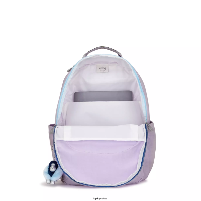 Kipling sacs à dos pour ordinateur portable amusement lilas sans fin femmes grand sac à dos pour ordinateur portable 15" séoul FPRN445