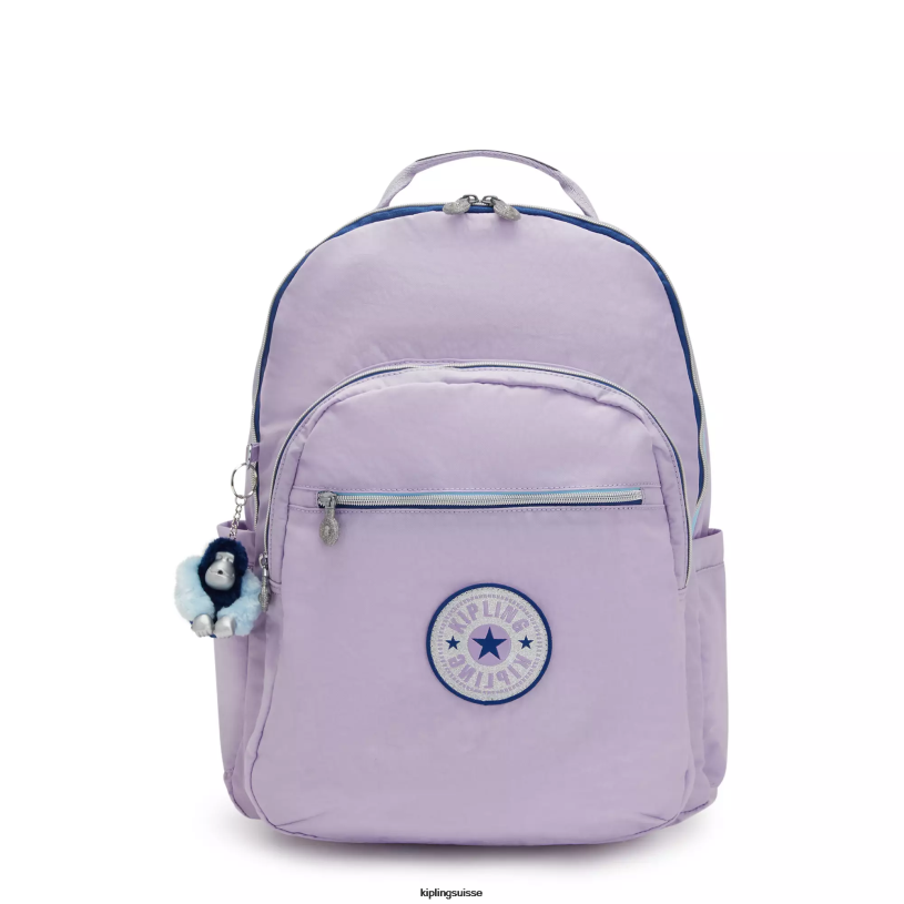 Kipling sacs à dos pour ordinateur portable amusement lilas sans fin femmes séoul ​​très grand sac à dos pour ordinateur portable 17" FPRN441