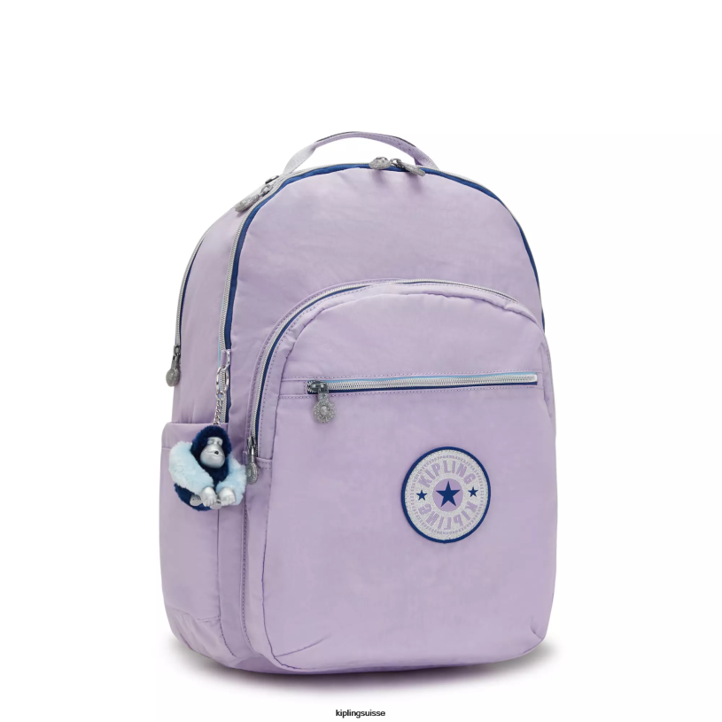 Kipling sacs à dos pour ordinateur portable amusement lilas sans fin femmes séoul ​​très grand sac à dos pour ordinateur portable 17" FPRN441