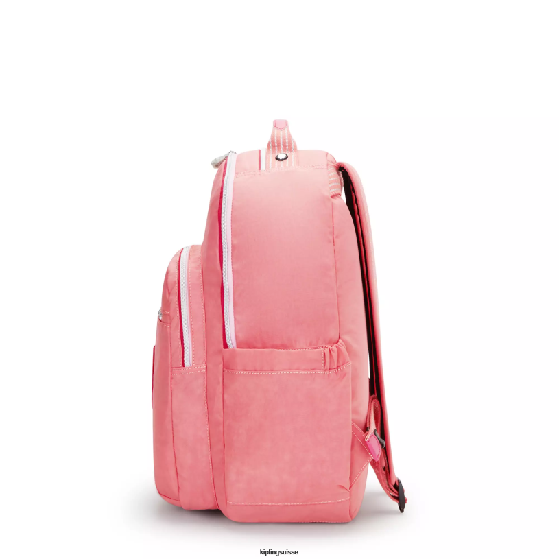 Kipling sacs à dos pour ordinateur portable amusement rose joyeux femmes grand sac à dos pour ordinateur portable 15" séoul FPRN443