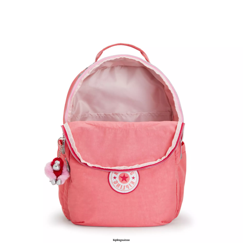 Kipling sacs à dos pour ordinateur portable amusement rose joyeux femmes séoul ​​très grand sac à dos pour ordinateur portable 17" FPRN439