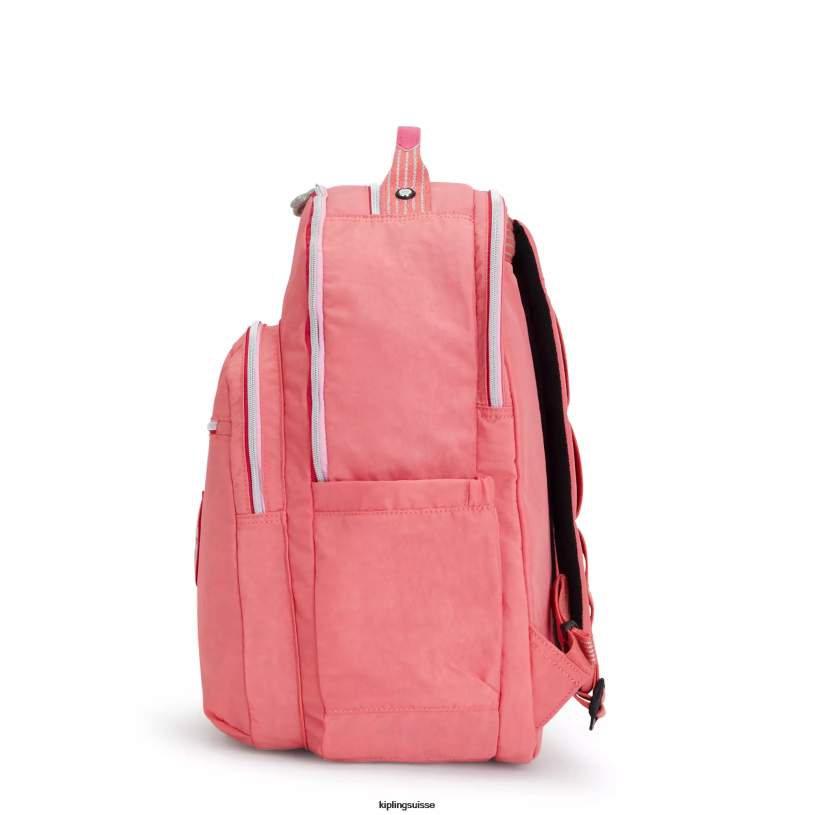 Kipling sacs à dos pour ordinateur portable amusement rose joyeux femmes séoul ​​très grand sac à dos pour ordinateur portable 17" FPRN439