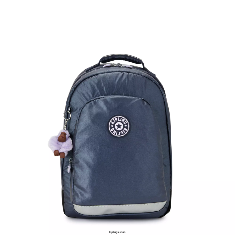 Kipling sacs à dos pour ordinateur portable bleu amiral femmes sac à dos pour ordinateur portable 17" métallisé class room FPRN477 - Cliquez sur l'image pour la fermer