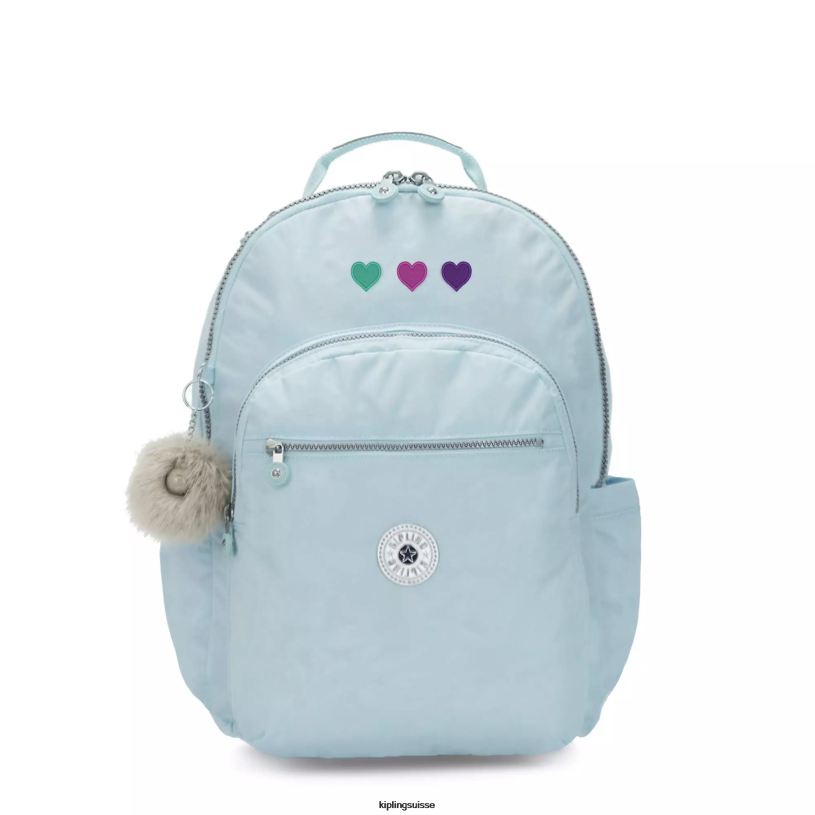 Kipling sacs à dos pour ordinateur portable bleu de mariée femmes séoul ​​très grand sac à dos pour ordinateur portable 17" FPRN450