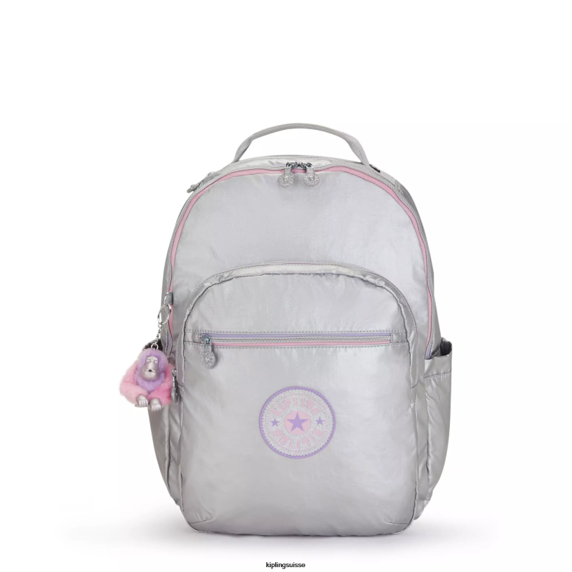 Kipling sacs à dos pour ordinateur portable bonbon métal amusant femmes séoul ​​grand sac à dos métallique pour ordinateur portable 15" FPRN448 - Cliquez sur l'image pour la fermer